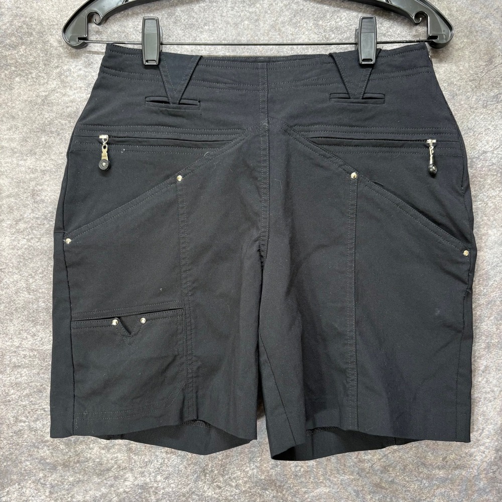 Jamie Sadock Womens Black‎ Tech Utility Golf Shorts Size 2 Side Zip Multi Pocket